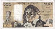 France 500 francs 500 Francs Pascal - 07-06-1979 - Serial X.102 - VF - P156e -