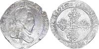 France 1 franc 1 Franc, Henri III Col Plat - 1582 B Rouen - Silver - VF -