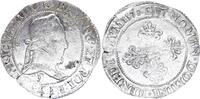 France 1 franc 1 Franc, Henri III Col Plat - 1578 - 9 Rennes - Silver - VF -
