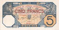 French West Africa 5 francs 5 Francs - Dakar - 14-12-1922 - Serial O 1448 - VF+ - P.5Be -