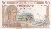 France 50 francs 50 Francs - Cérès - 21-09-1939 - Serial M.11063 - VF - P.85 -