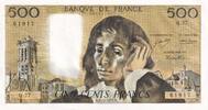 France 500 francs 500 Francs - Pascal - 02-12-1971 - Serial Q.27 - F.71.07 -