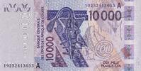 West AFrican States 10000 francs 10000 Francs - Mask - Birds - 2019 - Letter A ( Ivory Coast) - P.New -