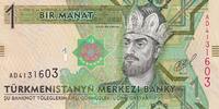 Turkmenistan 1 manat 1 Manat - Togrul Beg Turkmen - Palace - 2014 - P.29b -