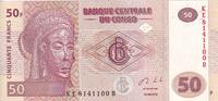 Congo (RDC) 50 francs 50 Francs - Mask, Village - 2013 - P.97A -