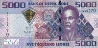 Sierra Leone 5000 leones 5000 Leones - Sengbe Pieh - Barrage - 2015 - P.32c -