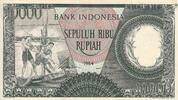 Indonesia 10000 rupiah 10000 Rupiah - Workers - River - 1964 - Serial STJ - P.100a -