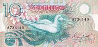 Seychelles 10 rupees 10 Rupees - Booby bird, girl picking flowers - ND (1979) - Serial A - P.23 -