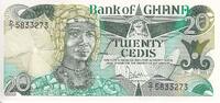 Ghana 20 cedis 20 Cedis - Queen mother Yaa Asantewa - 1986 - Serial D.1 - P.24 -