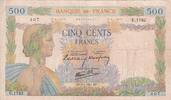 France 500 francs 500 Francs - La Paix - 09-01-1941 - Serial U.1782 - P.95 -