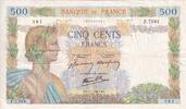 France 500 francs 500 Francs - La Paix - 07-01-1943 - Serial F.7593 - P.95 -