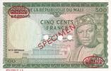 Mali 500 francs 500 Francs - President Modibo Keita - Cows - Specimen - P.8s - PMG64 -