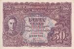 Malaya 50 cents 50 Cents - George VI - 1941 - Serial A.21 - P.10b -
