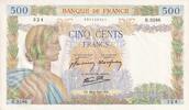 France 500 francs 500 Francs - La Paix - 26-06-1941 - Serial B.3286 - P.95 -