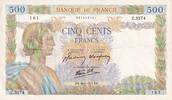 France 500 francs 500 Francs - La Paix - 26-06-1941 - Serial Z.3274 - P.95 -