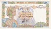 France 500 francs 500 Francs - La Paix - 26-06-1941 - Serial B.3286 - P.95 -