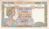 France 500 francs 500 Francs - La Paix - 07-01-1943 - Serial K.7734 - P.95 -