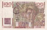 France 100 francs 100 Francs - Jeune Paysan - Reversed watermark - 02-10-1952 - Serial F.500 - P.128 -