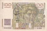 France 100 francs 100 Francs - Jeune Paysan - Reversed watermark - 06-08-1953 - Serial Z.553 - P.128 -