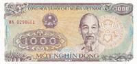 Viet Nam 1000 dong 1000 Dong - Ho Chi Ming - Elephant - 1988 - P.107a -