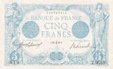France 5 francs 5 Francs - Blue - 29-12-1915 - Serial Z.9549 -