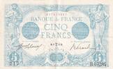 France 5 francs 5 Francs - Blue - 11-02-1916 - Serial B.10284 -