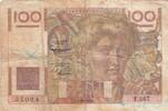 France 100 francs 100 Francs Farmer - 01-10-1953 - Serial T.567 - P.128 -