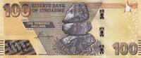 Zimbabwe 100 dollars 100 Dollars - Chiremba - Tree, ruins - 2020 (2021) - Serial ZZ - Replacement - P.NEW -