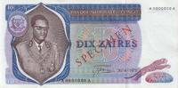 Congo (RDC) 10 zaires 10 Zaires Prés. Mobutu, leopard - 1971 -