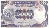 Uganda 5000 shillings 5000 Shillings Arms - Monument - 1986 -