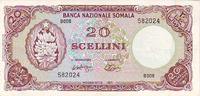 Somalia 20 shillings 20 Shillings Banana, bank building. - 1971 -