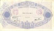 France 500 francs 500 Francs - Blue and pink - 16-06-1938 - serial B.2973 -