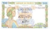 France 500 francs 500 Francs Pax with wreath - 1940-06-20 - Y.571 -