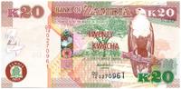 Zambia 20 kwacha 20 Kwacha Eagle - Black Lechwe -
