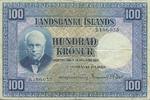 Iceland 100 kronur 100 Kronur, J. Sigurdsson - Herd of sheep - 19(48-55) - P.35 a -