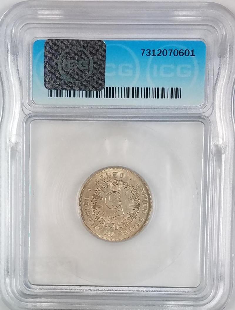 USA Rays Shield Nickel 1867 With ICG MS-62; F-08, R.P.D.; FS-301, RARE ...