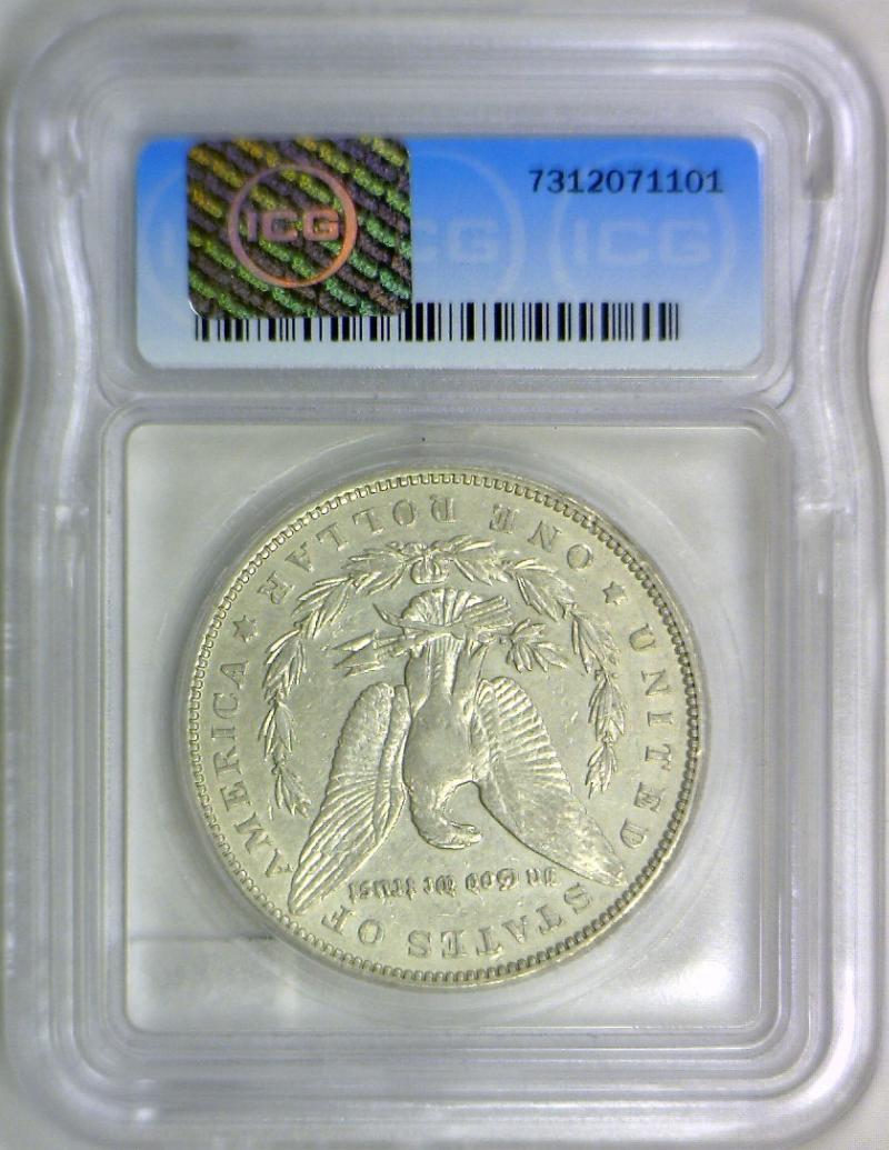 USA Morgan Dollar 1887 ICG EF-40; VAM-25A, Top 100; Donkey Tail | MA-Shops