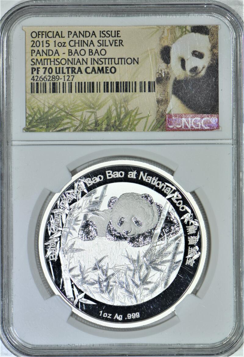 2015 Proof 1oz. China Silver Panda - Boa Bao Smithsonian