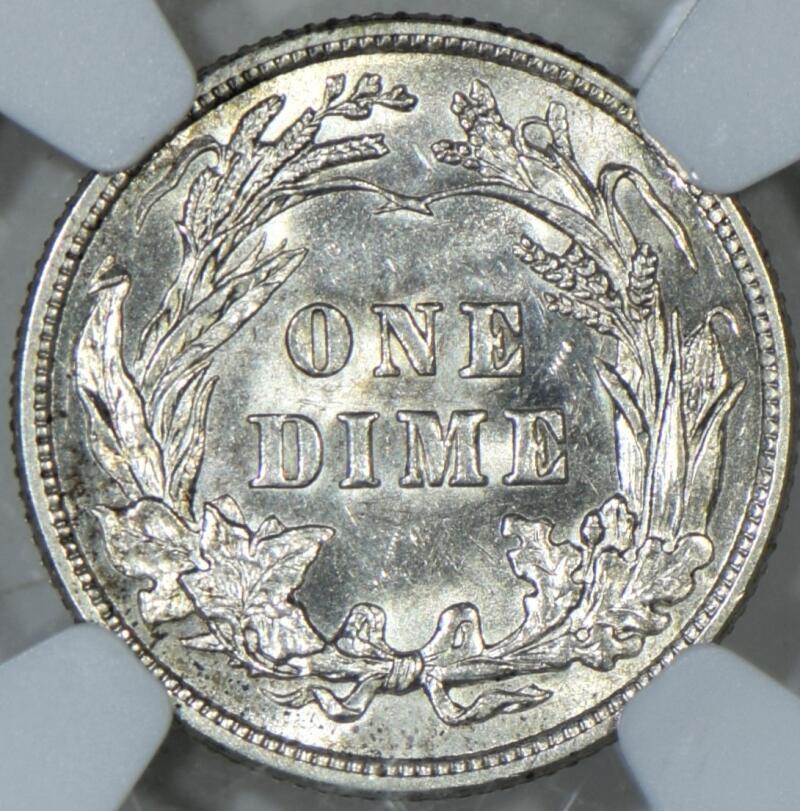 USA 1916 Barber Dime NGC AU-58; Looks Unc! | MA-Shops