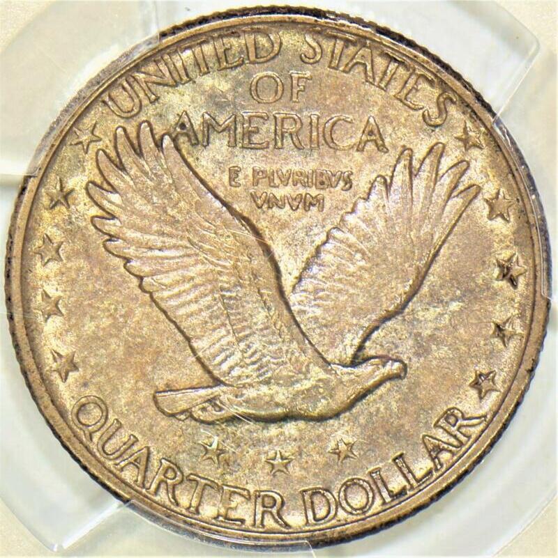 USA Standing Liberty Quarter 1920-D PCGS & CAC AU-55; Superb Original!