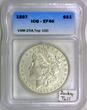 USA 1887 Morgan Dollar ICG EF-40; VAM-25A, Top 100; Donkey Tail