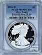 USA $1 2012-W Silver American Eagle PCGS PR-69DCAM; Ltd. Ed. PR Set; Scarce Label!