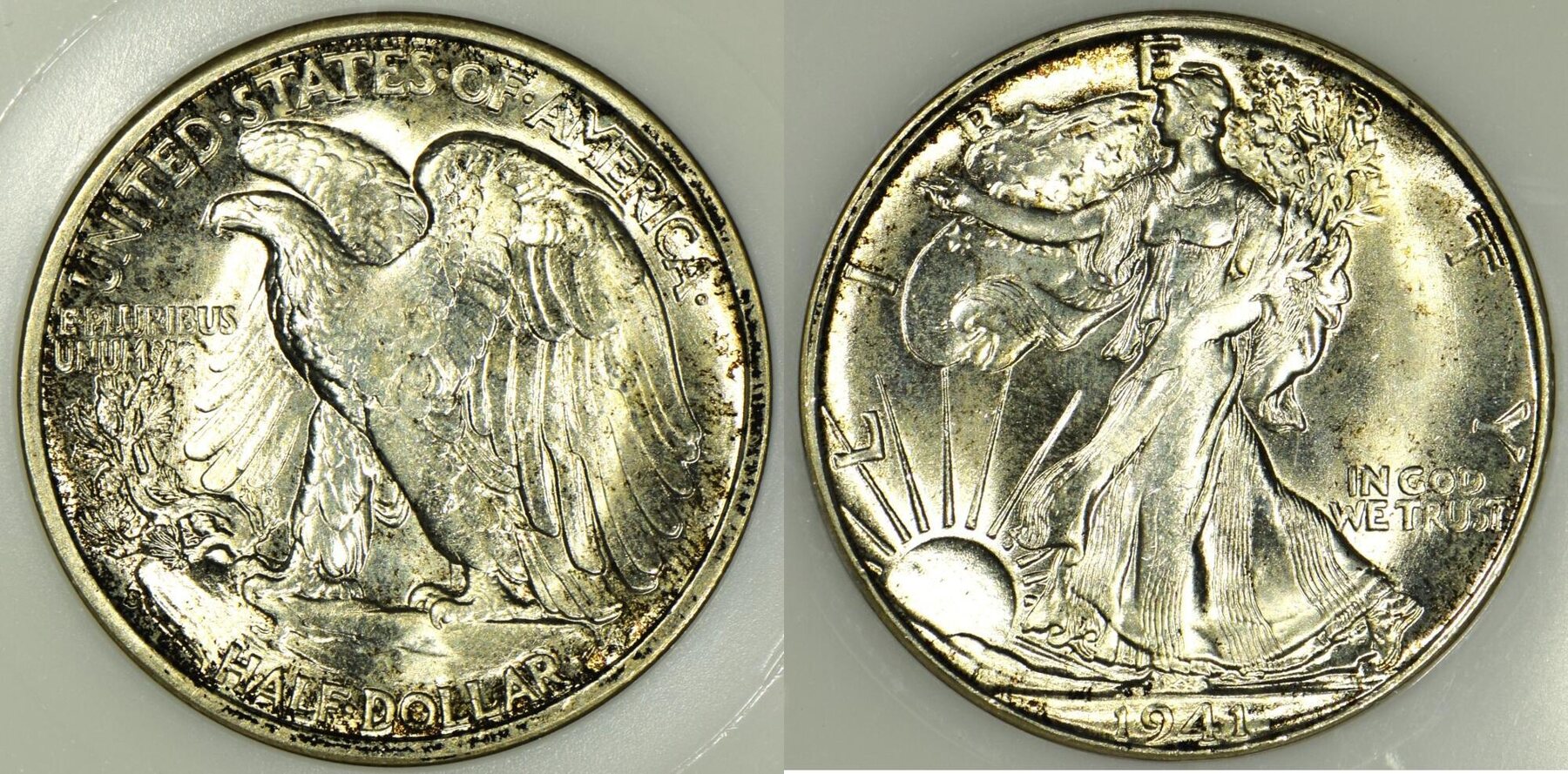 USA 1941-S Walking Liberty Half Dollar NGC & CAC MS-64; FS-901 Missing  Feather | MA-Shops