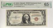 USA $1 1935-A Silver Certificate; Hawaii World War Two Emergency Issue; PMG-65 E.P.Q.
