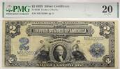 USA $2 1899 Silver Certificate; Fr.-256; PMG-20