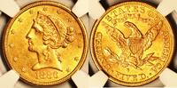 Numismatic Gold Coins  S/S Liberty Half Eagle NGC AU-58; VP-001 12,048.62 元  ＋  669.30 元 运费