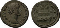 Roman Empire AE sestertius Divus Antoninus Pius, funeral pyre, struck under Marcus Aurelius, Lucius Verus -