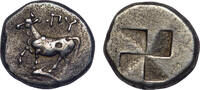 Thrace, Byzantion AR drachm c. 340-320 BC Bull standing left on dolphin/... 289.05 US$231.24 US$  +  28.91 US$ shipping