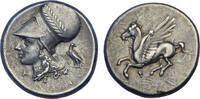 Corinthia, Corinth AR stater c. 375-300 BC Athena, figure of Athena Promachos right/Pegasus, pedigree to before 1941 aEF