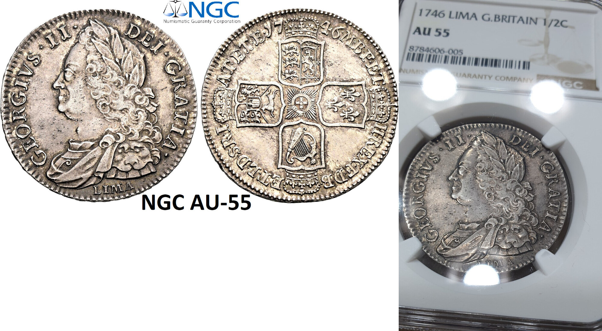NGC鑑定済】1897年 南アフリカ 2.5シリング AU55 レア Grade AU 55 NGC